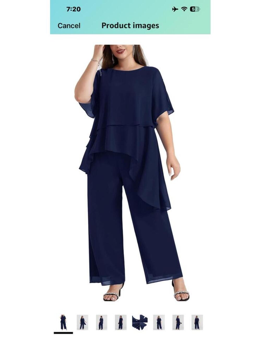 Women's Navy Mother of the Bride Dress L – Formal 2 Piece W5